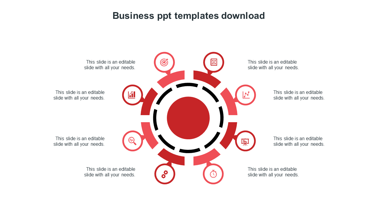 business ppt templates download-red